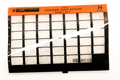OMC XZA020-68 1974 Accessory Parts Catalog #74 Microfiche