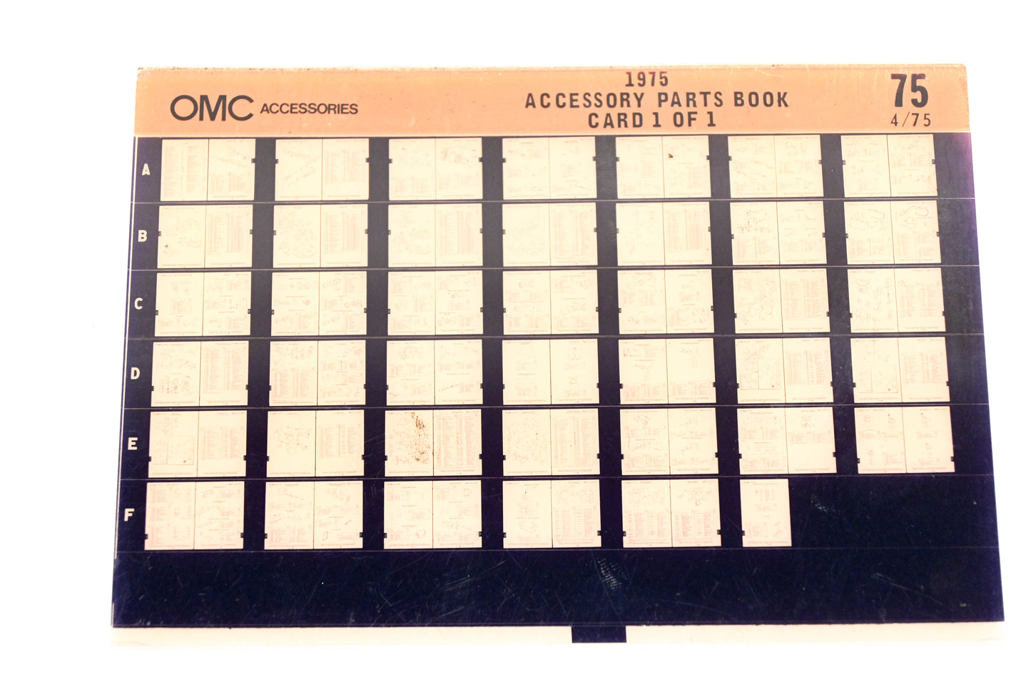 OMC XZA020-69 1975 Accessory Parts Catalog #75 Microfiche