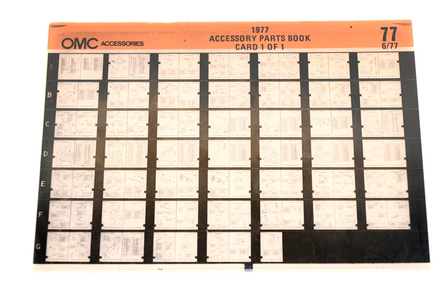 OMC XZA020-70 1976 Accessory Parts Catalog #77 Microfiche