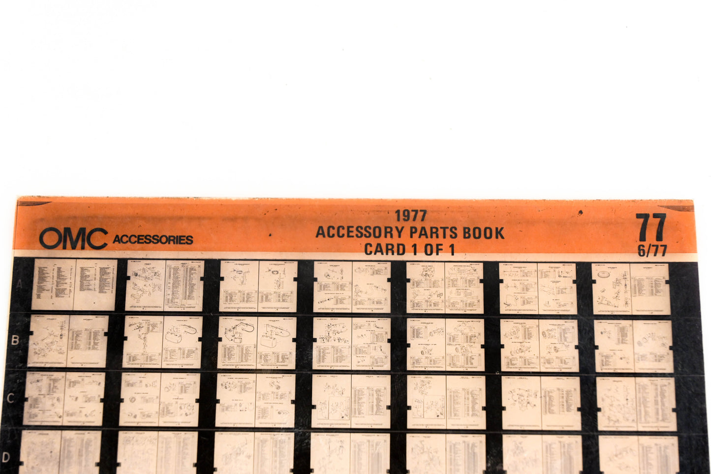 OMC XZA020-70 1976 Accessory Parts Catalog #77 Microfiche