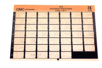 OMC XZA020-71 1977 Accessory Parts Catalog #78 Microfiche