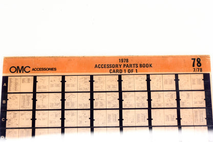 OMC XZA020-71 1977 Accessory Parts Catalog #78 Microfiche