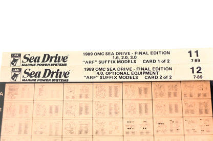 OMC XZA020-73 1989 Sea Drive Final Edition #11,12 Microfiche Lot