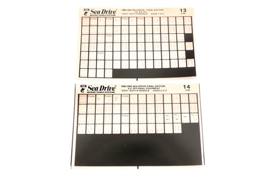 OMC XZA020-74 1990 Sea Drive Final Edition #13,14 Microfiche Lot