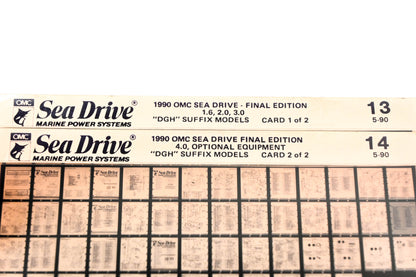 OMC XZA020-74 1990 Sea Drive Final Edition #13,14 Microfiche Lot