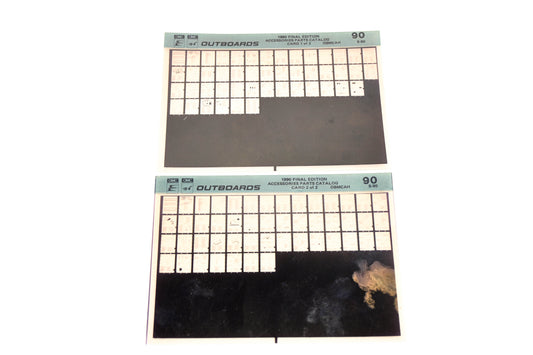 OMC XZA020-75 1990 Final Edition Accessories Parts Catalog #90 1&2 Microfiche Lot