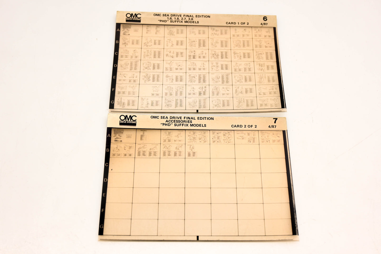 OMC XZA020-76 Sea Drive 4/1987 Final Edition #6,7 Microfiche Lot