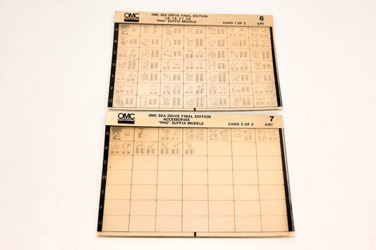 OMC XZA020-76 Sea Drive 4/1987 Final Edition #6,7 Microfiche Lot