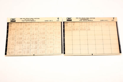 OMC XZA020-76 Sea Drive 4/1987 Final Edition #6,7 Microfiche Lot