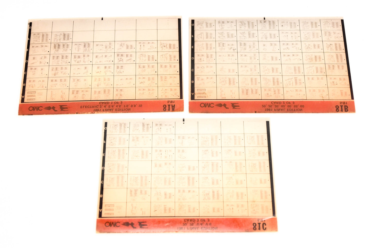 OMC XZA020-77 1981 Final Edition #91A/B/C Microfiche Lot