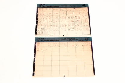 OMC XZA020-78 1989 Final Edition Accessories Parts Catalogs #89 1& 2 Microfiche Lot