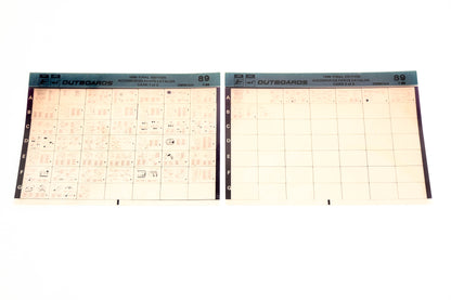 OMC XZA020-78 1989 Final Edition Accessories Parts Catalogs #89 1& 2 Microfiche Lot