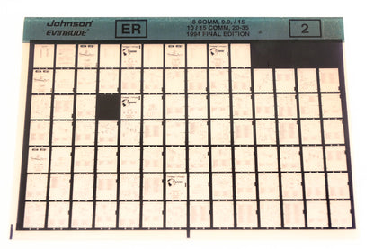 Johnson Evinrude XZA020-81 1994 Final Edition 8 Comm, 9.9/15, 10/15 Comm, 20-35 #2 Microfiche