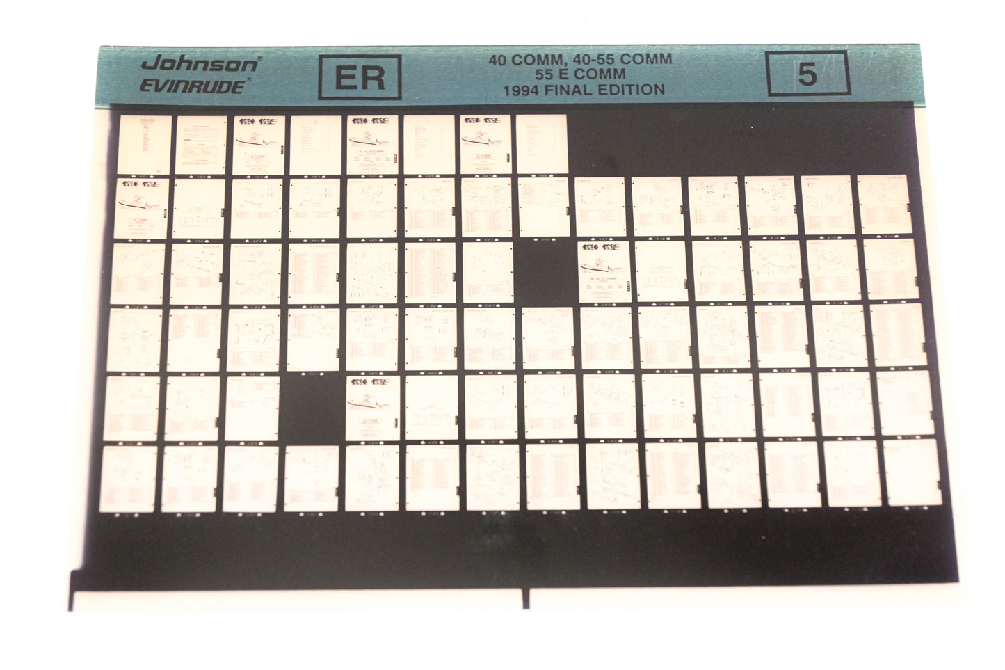 Johnson Evinrude XZA020-84 1994 Final Edition 40 Comm, 40-55 Comm, 55 E Comm #5 Microfiche