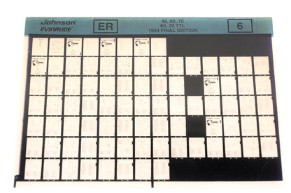 Johnson Evinrude XZA020-85 1994 Final Edition 48, 60, 70, 60/70 TTl #6 Microfiche