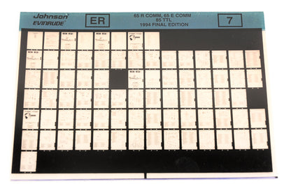 Johnson Evinrude XZA020-86 1994 Final Edition 65 R Comm, 65 E Comm, 85 TTL #7 Microfiche