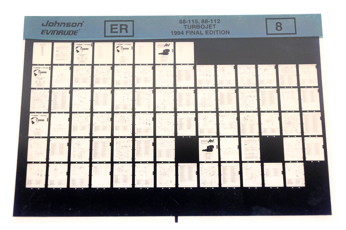Johnson Evinrude XZA020-87 1994 Final Edition 88-115, 88-112 Turbojet #8 Microfiche