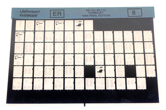 Johnson Evinrude XZA020-87 1994 Final Edition 88-115, 88-112 Turbojet #8 Microfiche