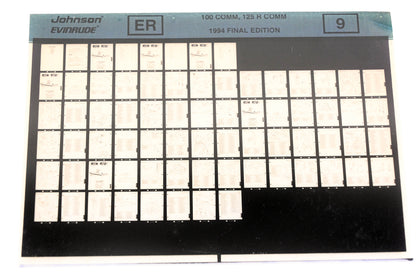 Johnson Evinrude XZA020-88 1994 Final Edition 100 Comm, 125 Comm #9 Microfiche