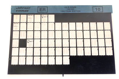 Johnson Evinrude XZA020-89 1994 Final Edition 125 E Comm, 120-140 #10 Microfiche