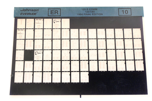 Johnson Evinrude XZA020-89 1994 Final Edition 125 E Comm, 120-140 #10 Microfiche