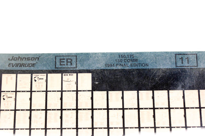 Johnson Evinrude XZA020-90 1994 Final Edition 150, 175, 150 Comm #11 Microfiche