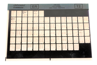Johnson Evinrude XZA020-91 1994 Final Edition 185-225, 200 Comm #12 Microfiche