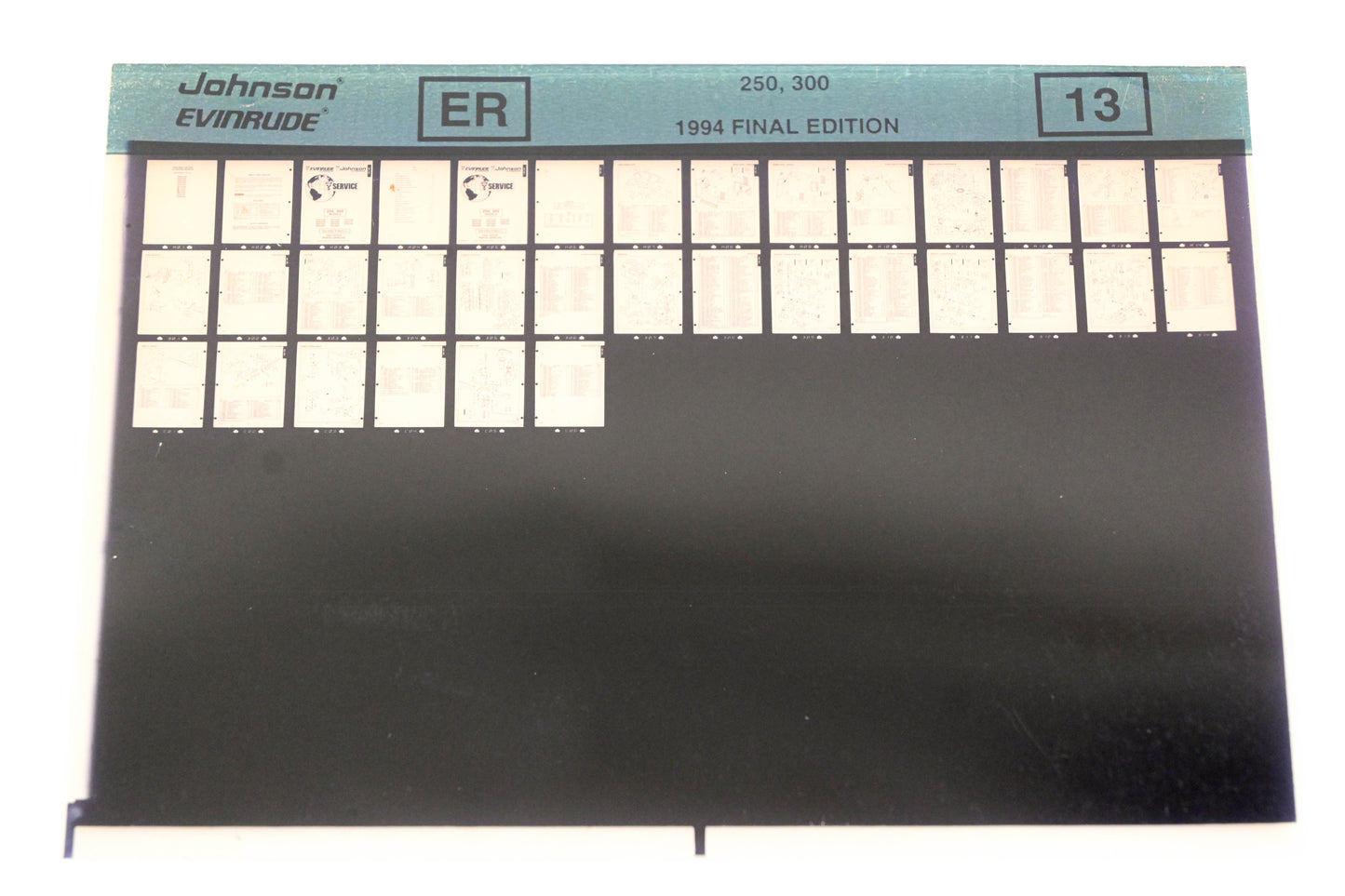 Johnson Evinrude XZA020-92 1994 Final Edition 250, 300 #13 Microfiche