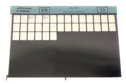 Johnson Evinrude XZA020-92 1994 Final Edition 250, 300 #13 Microfiche