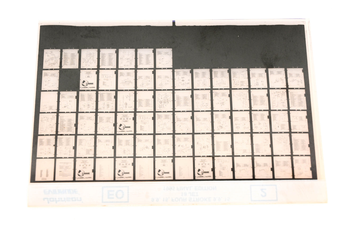 Johnson Evinrude XZA020-94 1995 Final Edition 9.9, 15, Four Stroke 9.9 ,15 ,18 Jet #2 Microfiche