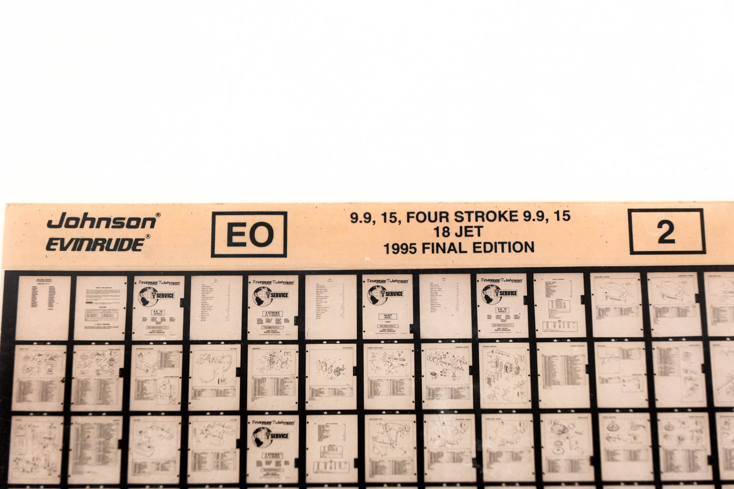 Johnson Evinrude XZA020-94 1995 Final Edition 9.9, 15, Four Stroke 9.9 ,15 ,18 Jet #2 Microfiche