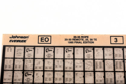 Johnson Evinrude XZA020-95 1995 Final Edition 20-25 Rope, 20-30 Remote, 25, 30 TE #3 Microfiche