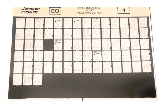 Johnson Evinrude XZA020-96 1995 Final Edition 25 Comm, 28 SPL, 28 Jet #4 Microfiche