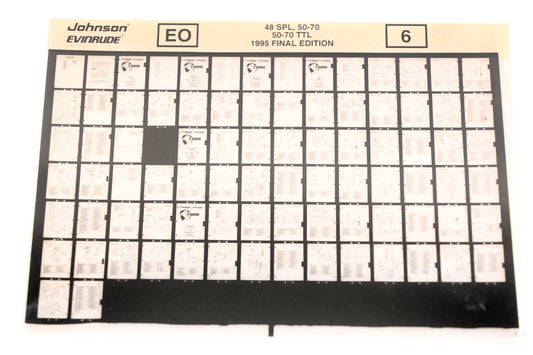 Johnson Evinrude XZA020-98 1995 Final Edition 48 SPL, 50-70 50-70 TTL #6 Microfiche