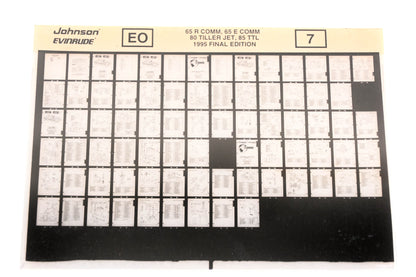 Johnson Evinrude XZA020-99 1995 Final Edition 65 R Comm, 65 E Comm, 80 Tiller Jet, 85 TTL #7 Microfiche