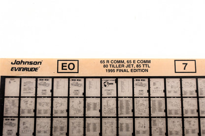 Johnson Evinrude XZA020-99 1995 Final Edition 65 R Comm, 65 E Comm, 80 Tiller Jet, 85 TTL #7 Microfiche