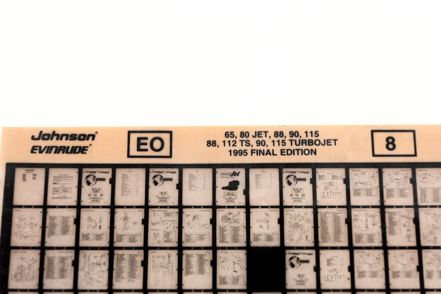 Johnson Evinrude XZA020-100 1995 Final Edition 65,80 Jet, 88,90,115, 88,112 TS, 115 Turbojet #8 Microfiche