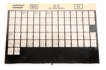 Johnson Evinrude XZA020-102 1995 Final Edition 200,225,250,300 model #11 Microfiche