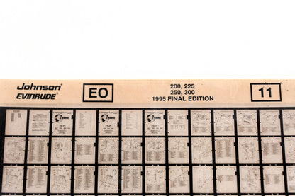 Johnson Evinrude XZA020-102 1995 Final Edition 200,225,250,300 model #11 Microfiche