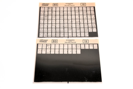 Johnson Evinrude XZA020-103 1995 Final Edition Accessories Catalog #12 1& 2 Microfiche Lot
