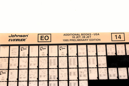Johnson Evinrude XZA020-104 1995 Preliminary Edition USA Additional Books 18 Jet, 28 Jet #14 Microfiche