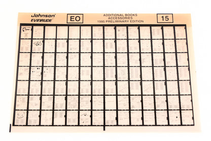 Johnson Evinrude XZA020-105 1995 Preliminary Edition Additional Book & Accessories #15 Microfiche