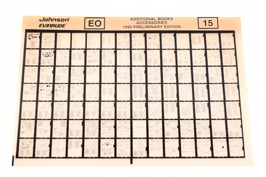 Johnson Evinrude XZA020-105 1995 Preliminary Edition Additional Book & Accessories #15 Microfiche