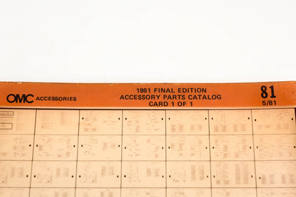 OMC XZA020-106 1981 Final Edition Accessory Parts Catalog #81 Microfiche