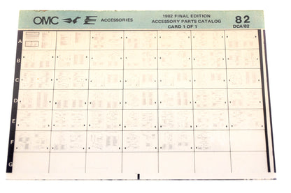 OMC XZA020-107 1982 Final Edition Accessory Parts Catalog #82 Microfiche