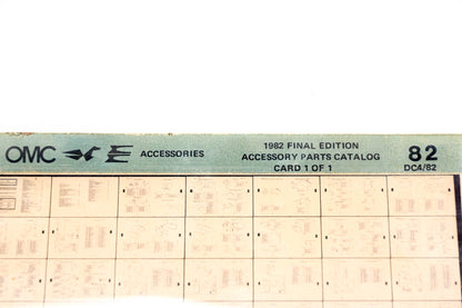 OMC XZA020-107 1982 Final Edition Accessory Parts Catalog #82 Microfiche