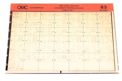 OMC XZA020-108 1983 Final Edition Accessory Parts Catalog #83 Microfiche
