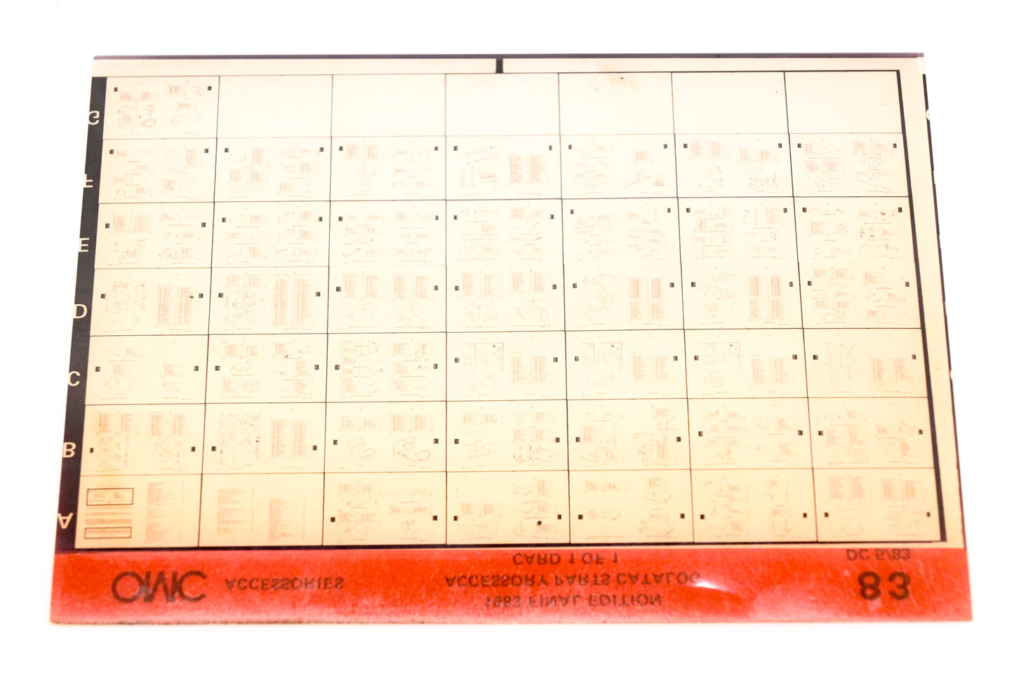 OMC XZA020-108 1983 Final Edition Accessory Parts Catalog #83 Microfiche
