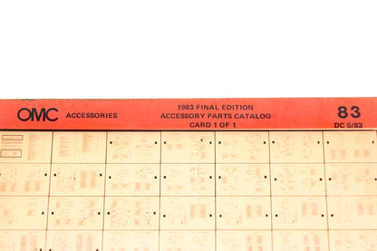 OMC XZA020-108 1983 Final Edition Accessory Parts Catalog #83 Microfiche