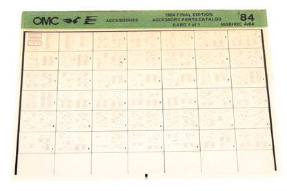 OMC XZA020-109 1984 Final Edition Accessory Parts Catalog #84 Microfiche